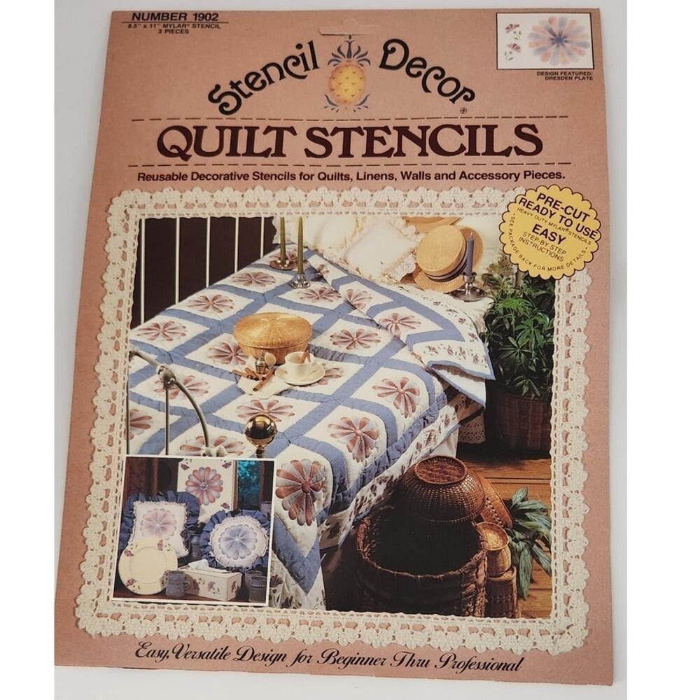 Vintage Stencil Decor quilt Stencils NOS
